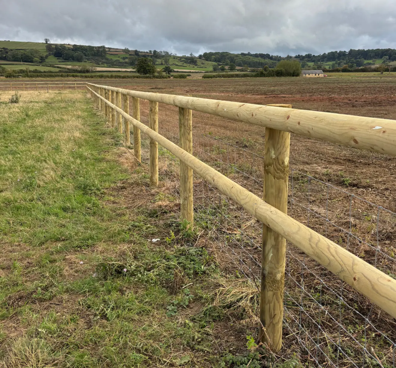 Stock fencing installed on a rural property