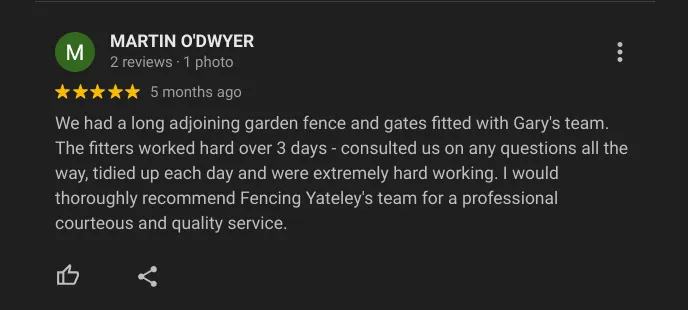 fencing yateley